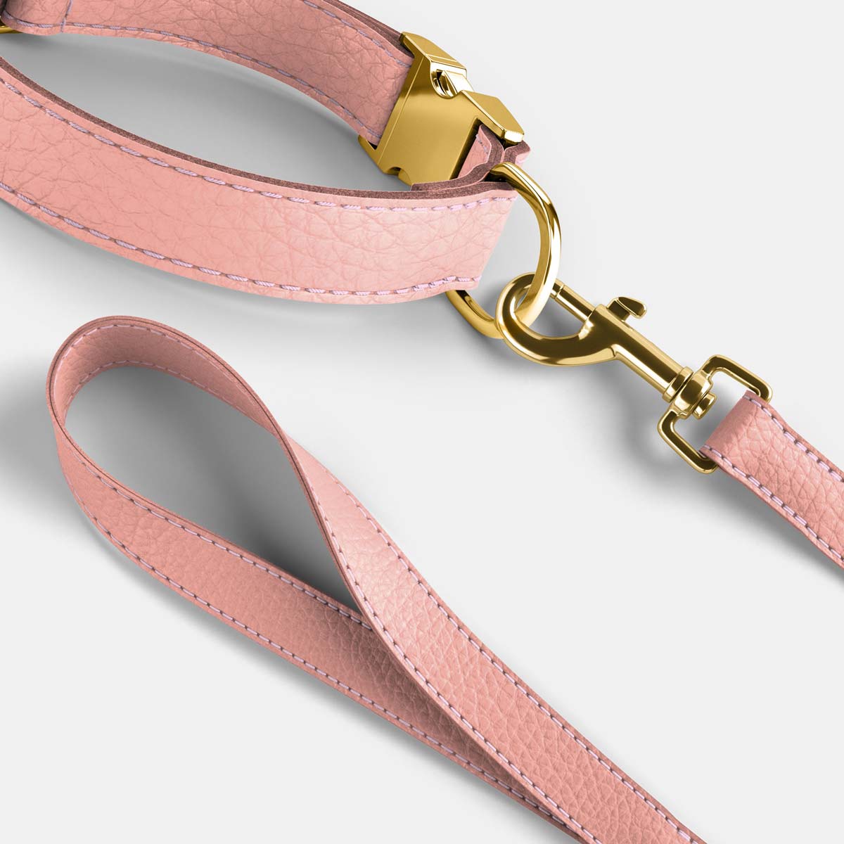 Leather Dog Collar - Pink - RYAN London