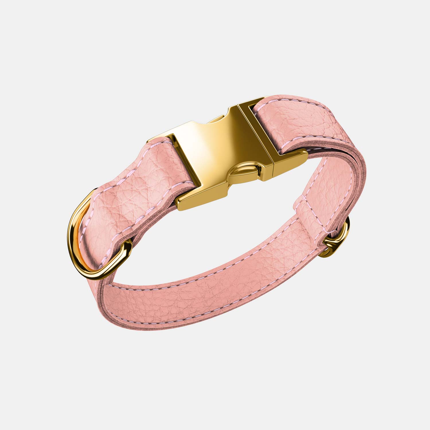 Leather Dog Collar Pink