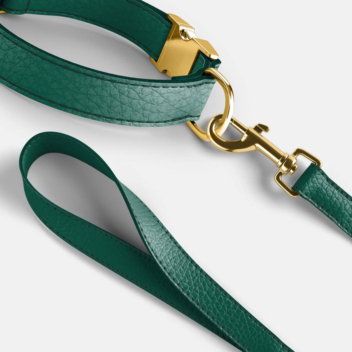 Leather Dog Collar - Avocado Green - RYAN London