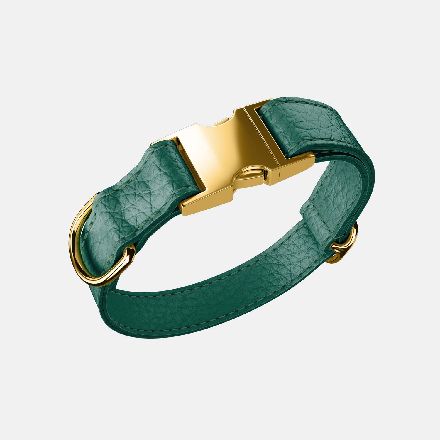 Leather Dog Collar - Avocado Green - RYAN London