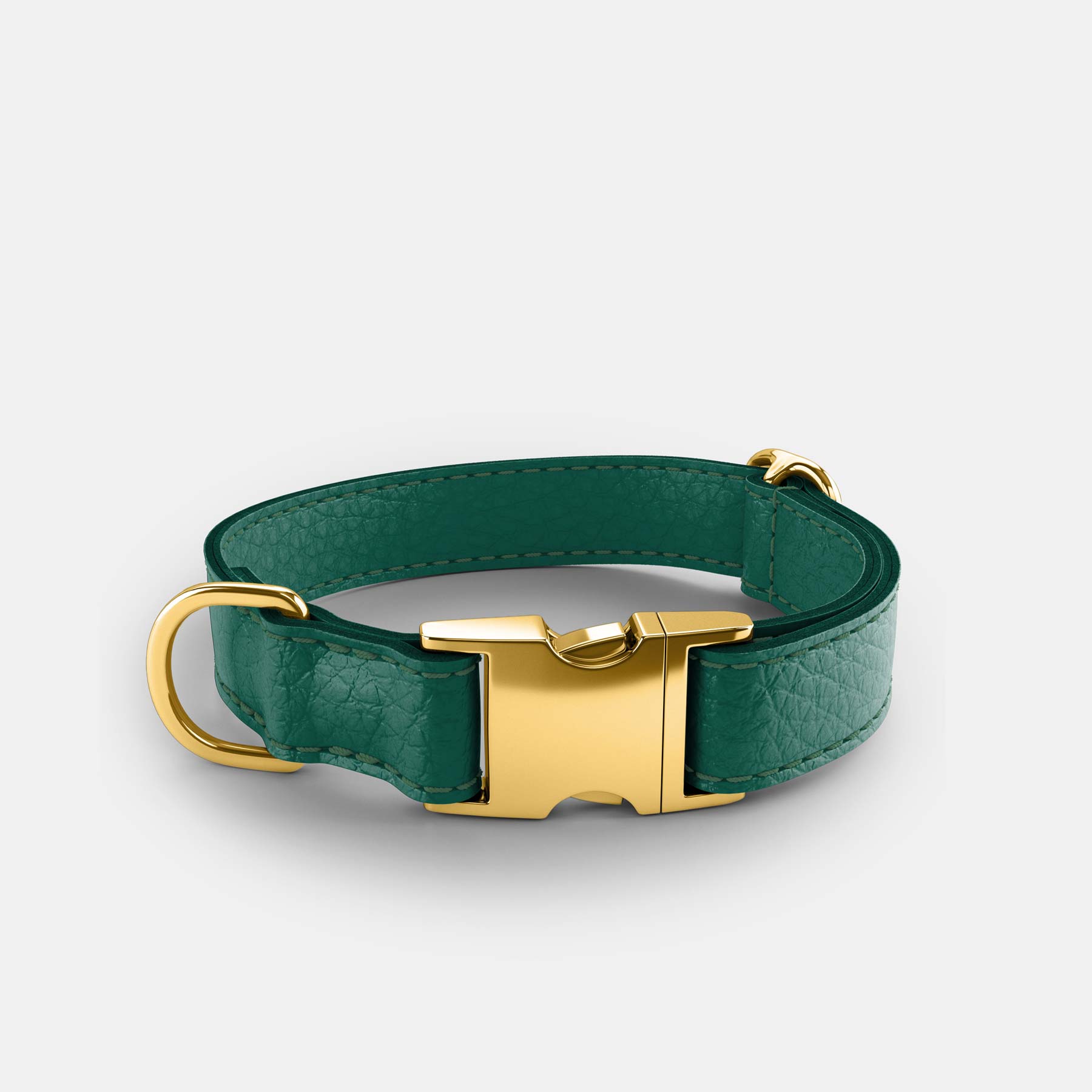 Leather Dog Collar - Avocado Green - RYAN London