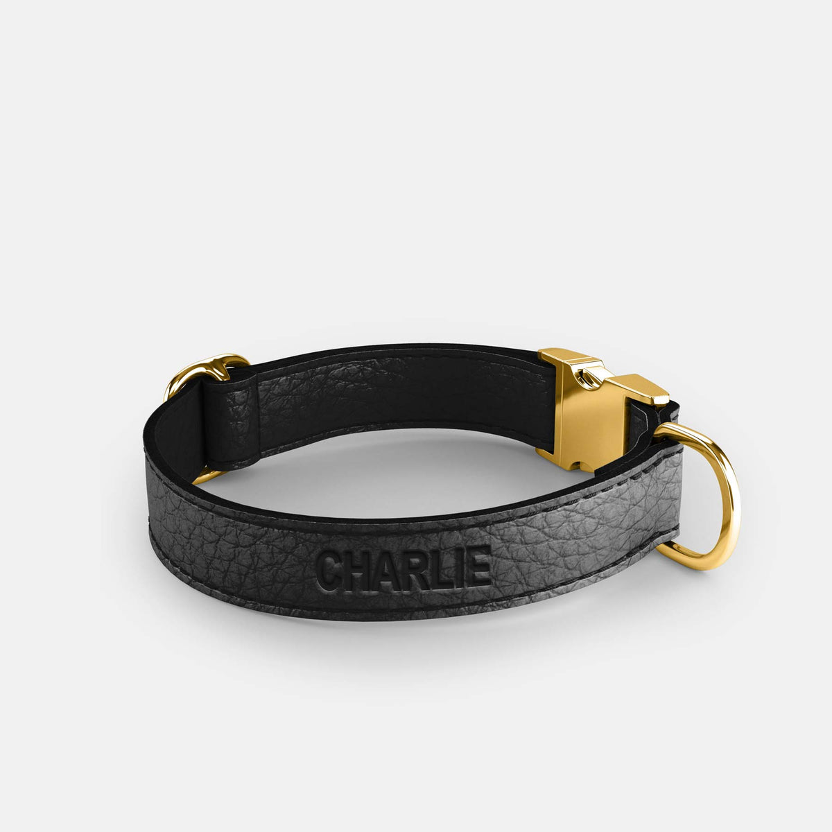 Leather Dog Collar - Black - RYAN London