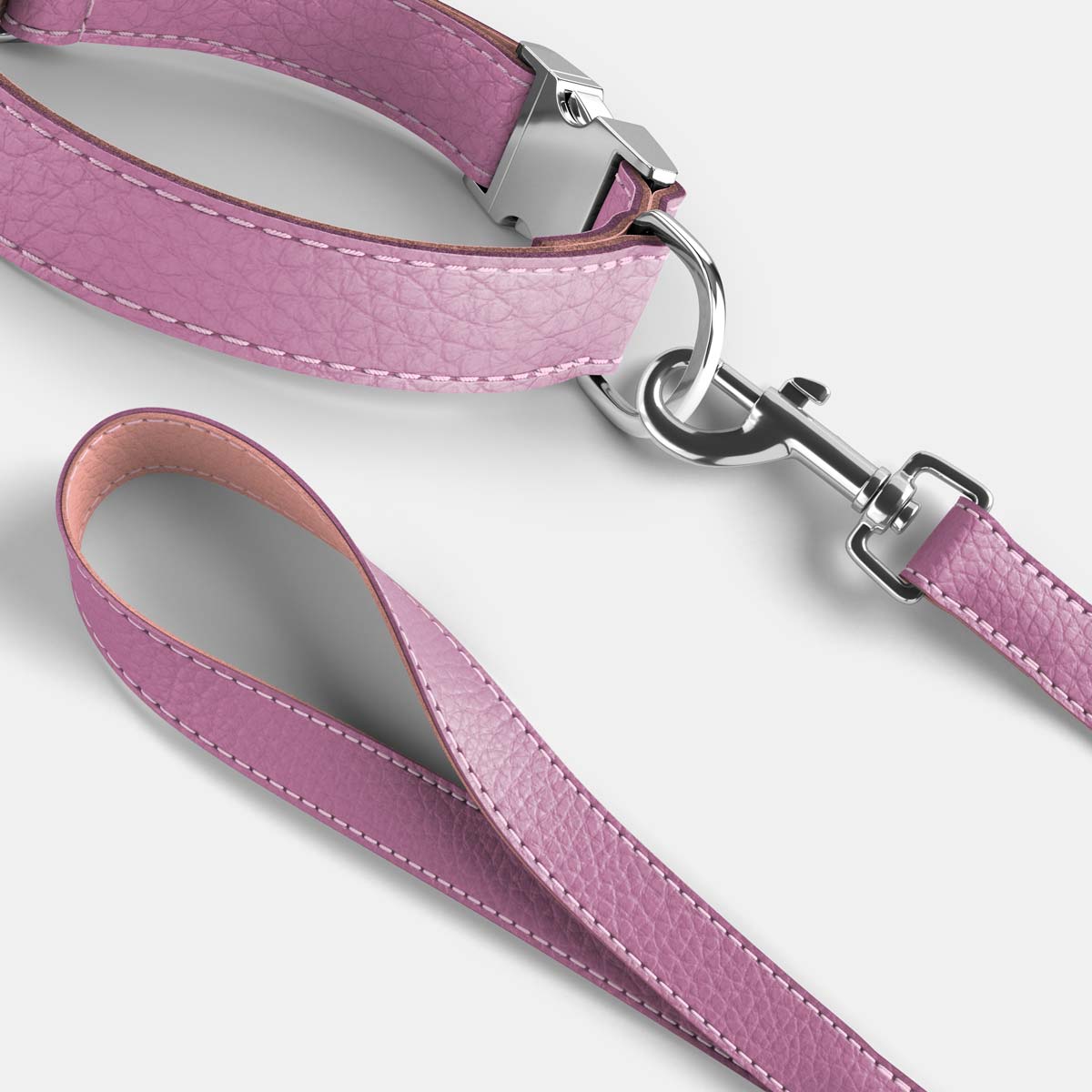 Leather Dog Collar - Purple and Pink - RYAN London