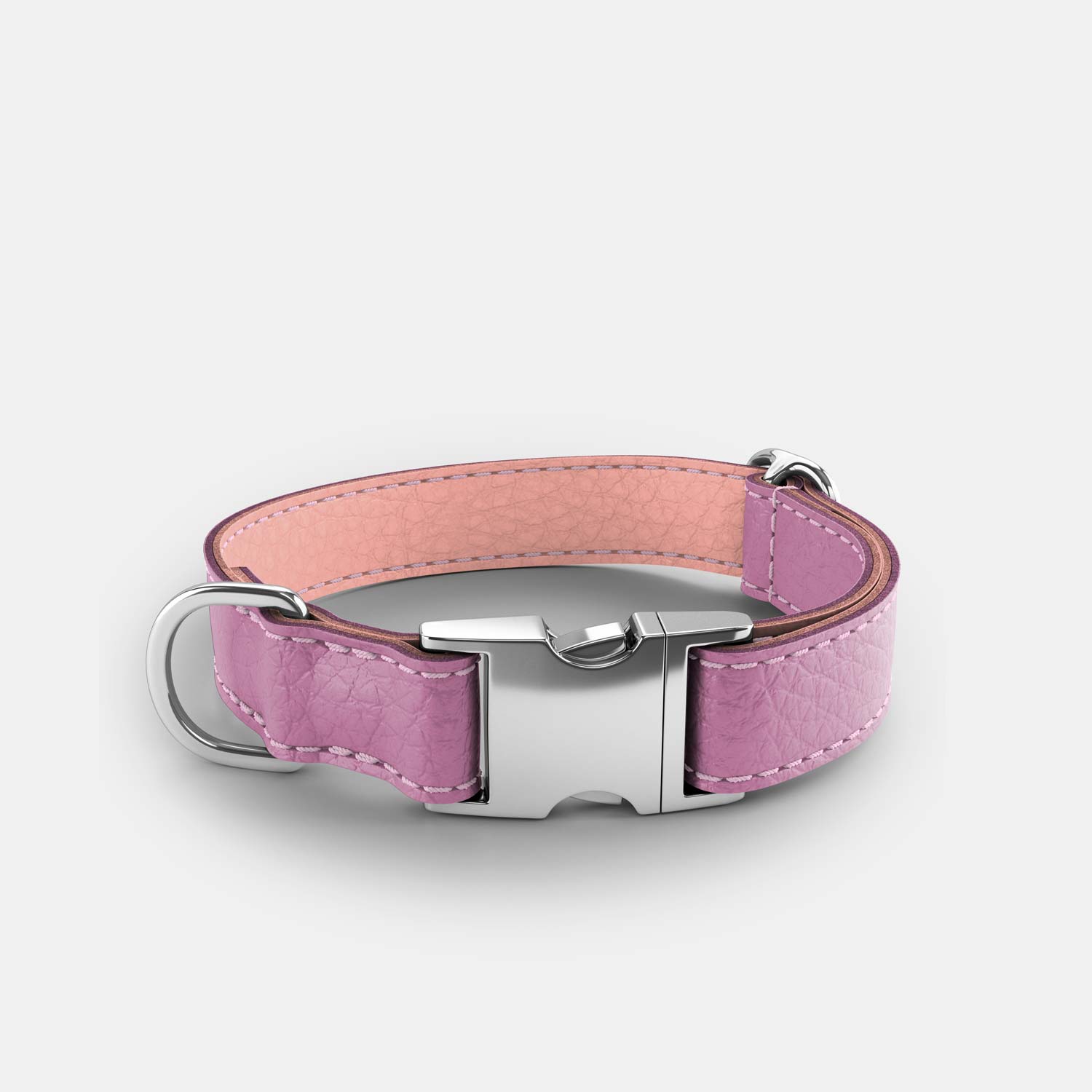 Leather Dog Collar - Purple and Pink - RYAN London