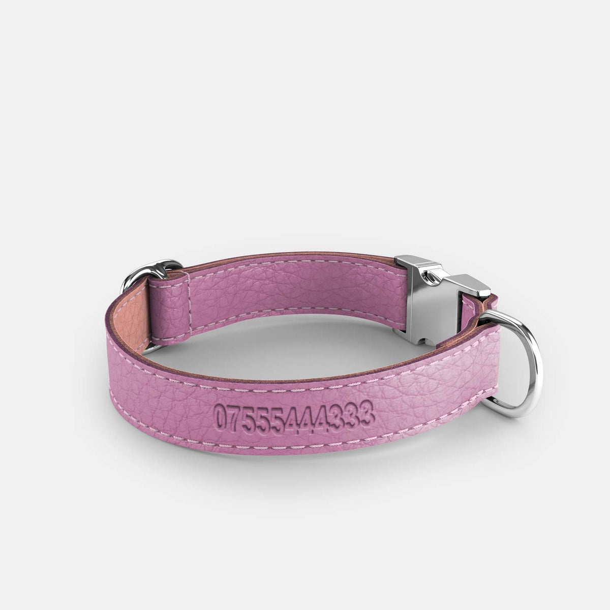 Leather Dog Collar - Purple and Pink - RYAN London