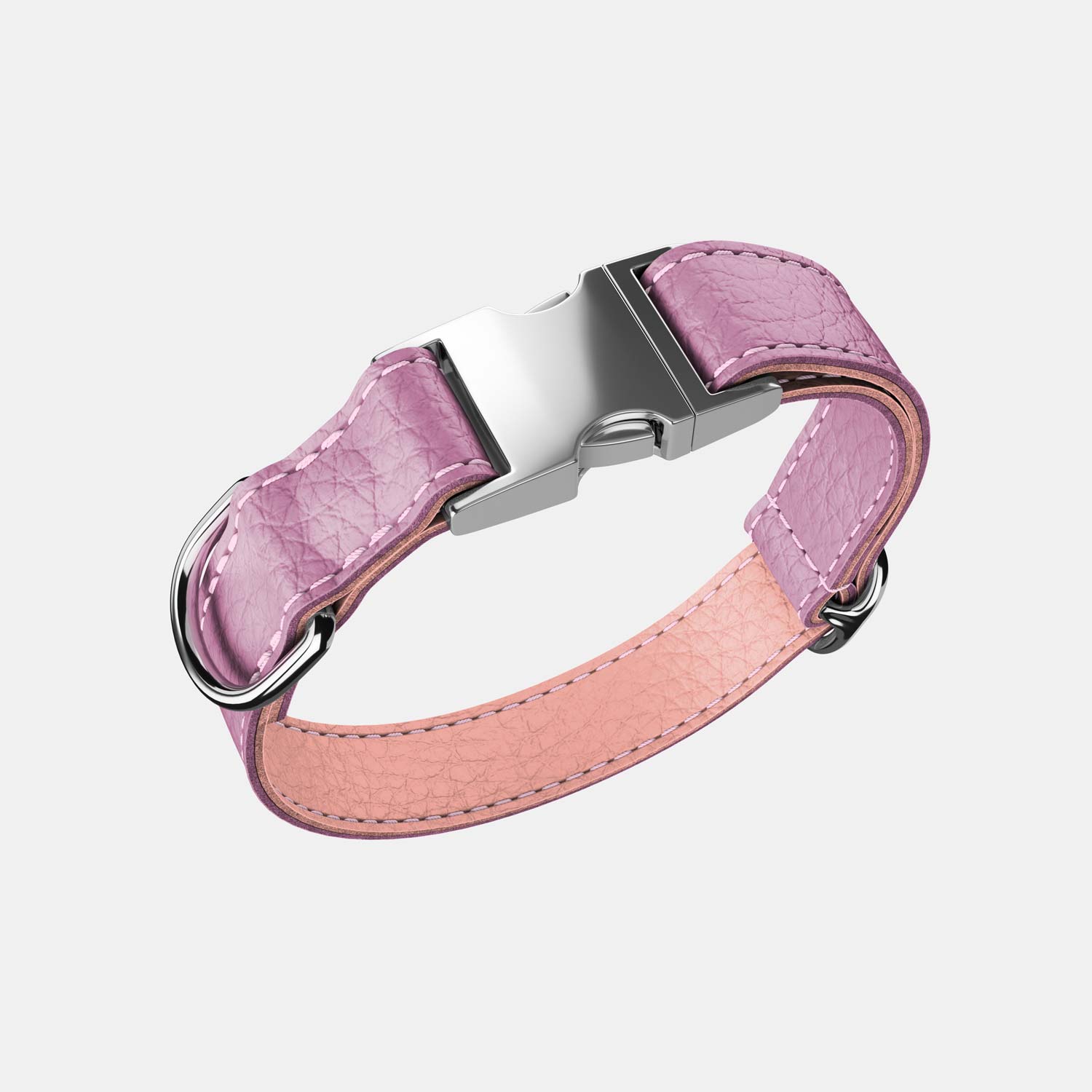 Leather Dog Collar - Purple and Pink - RYAN London