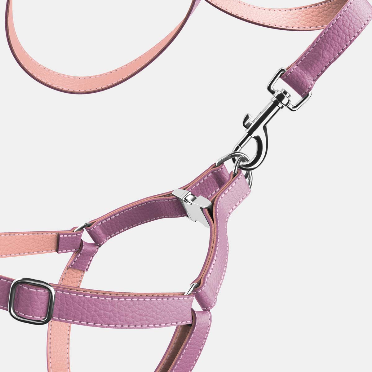 Leather Dog Harness - Purple and Pink - RYAN London