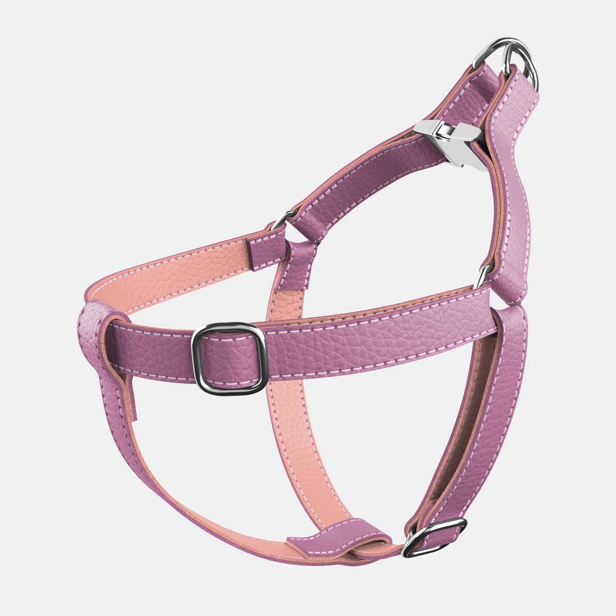 Leather Dog Poop Bag Holder - Purple and Pink - RYAN London