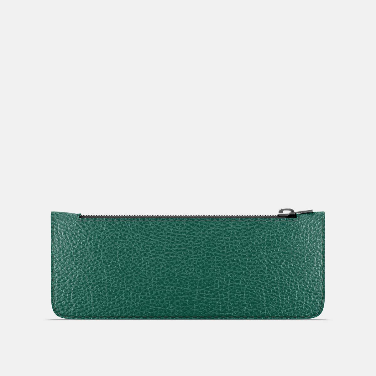 Leather Pencil Case - Avocado Green and Orange - RYAN London