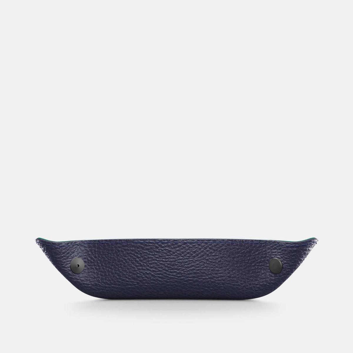 Leather Catch-all Tray - Navy Blue and Mint - RYAN London