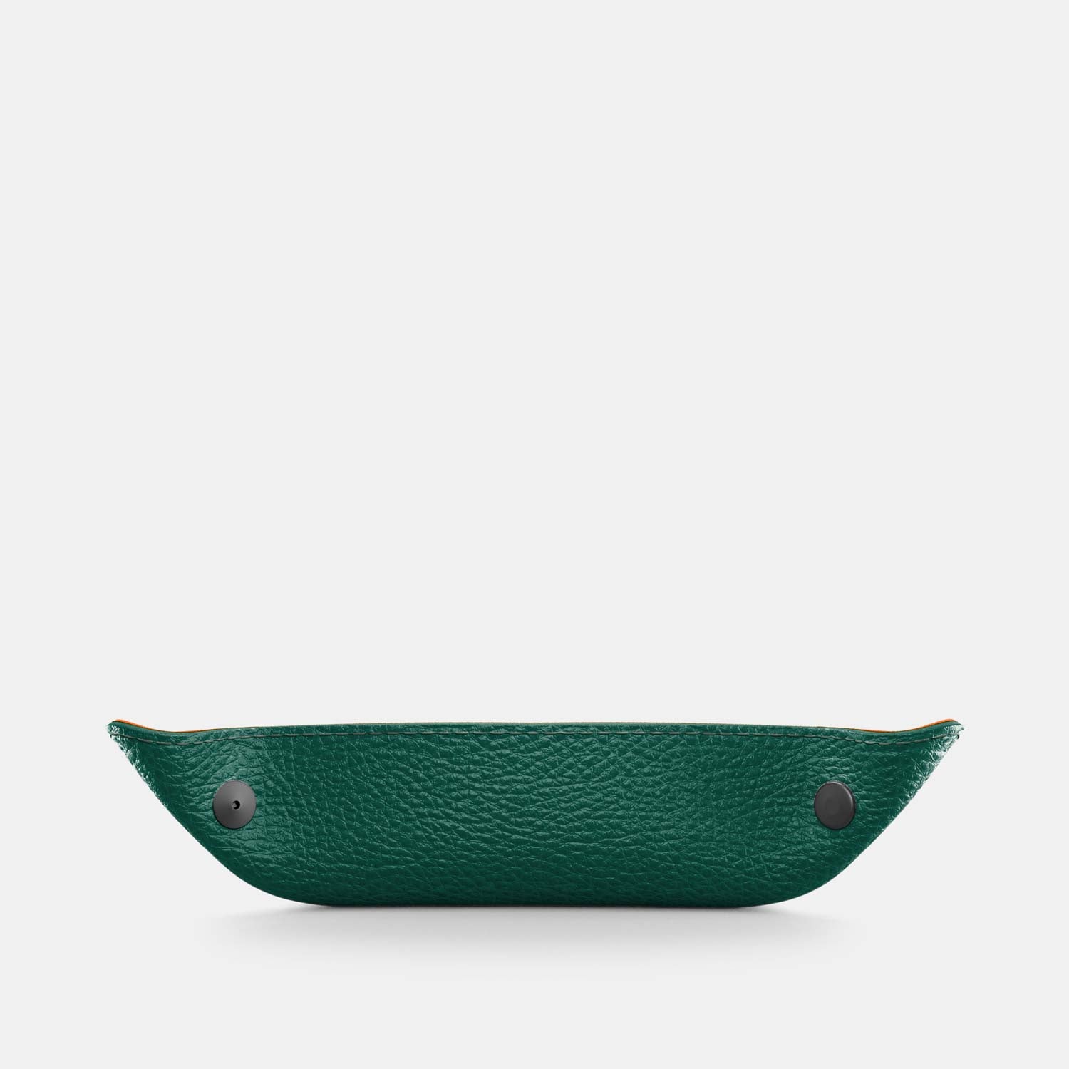 Leather Catch-all Tray - Avocado Green and Orange - RYAN London