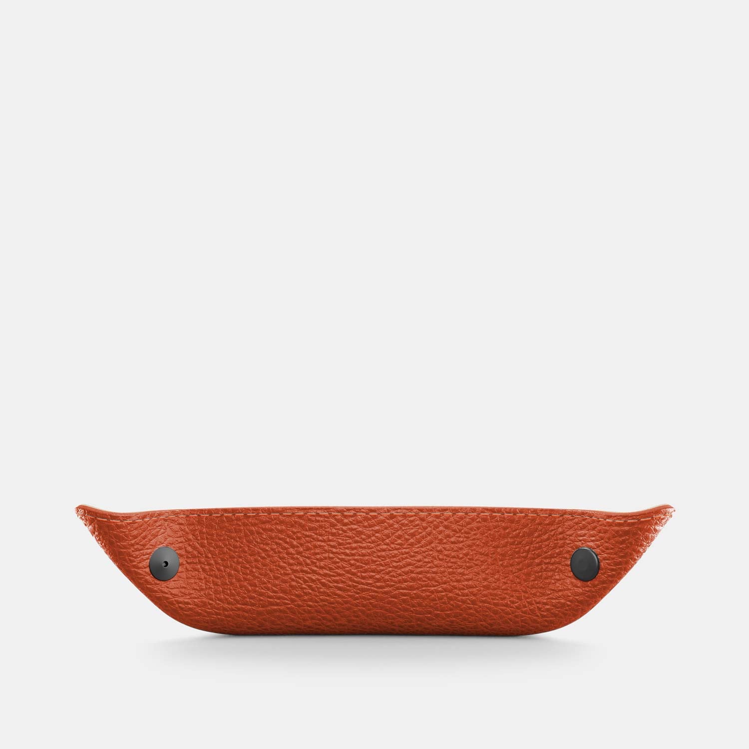 Leather Catch-all Tray - Orange and Beige - RYAN London