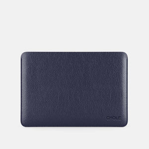 Leather iPad 10.9" Sleeve - Navy Blue and Mint