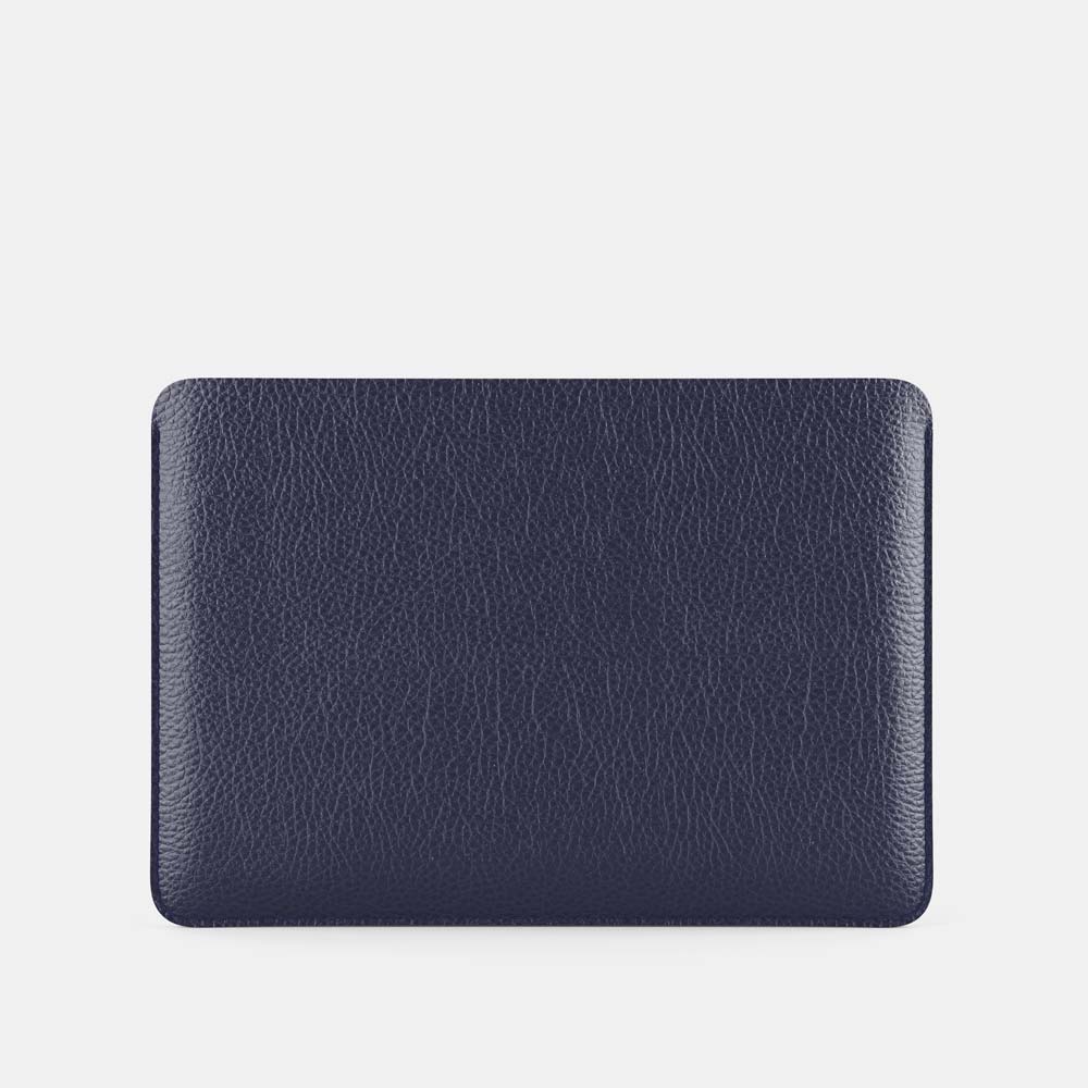 Leather iPad Pro 12.9" Sleeve -  Navy Blue and Mint - RYAN London