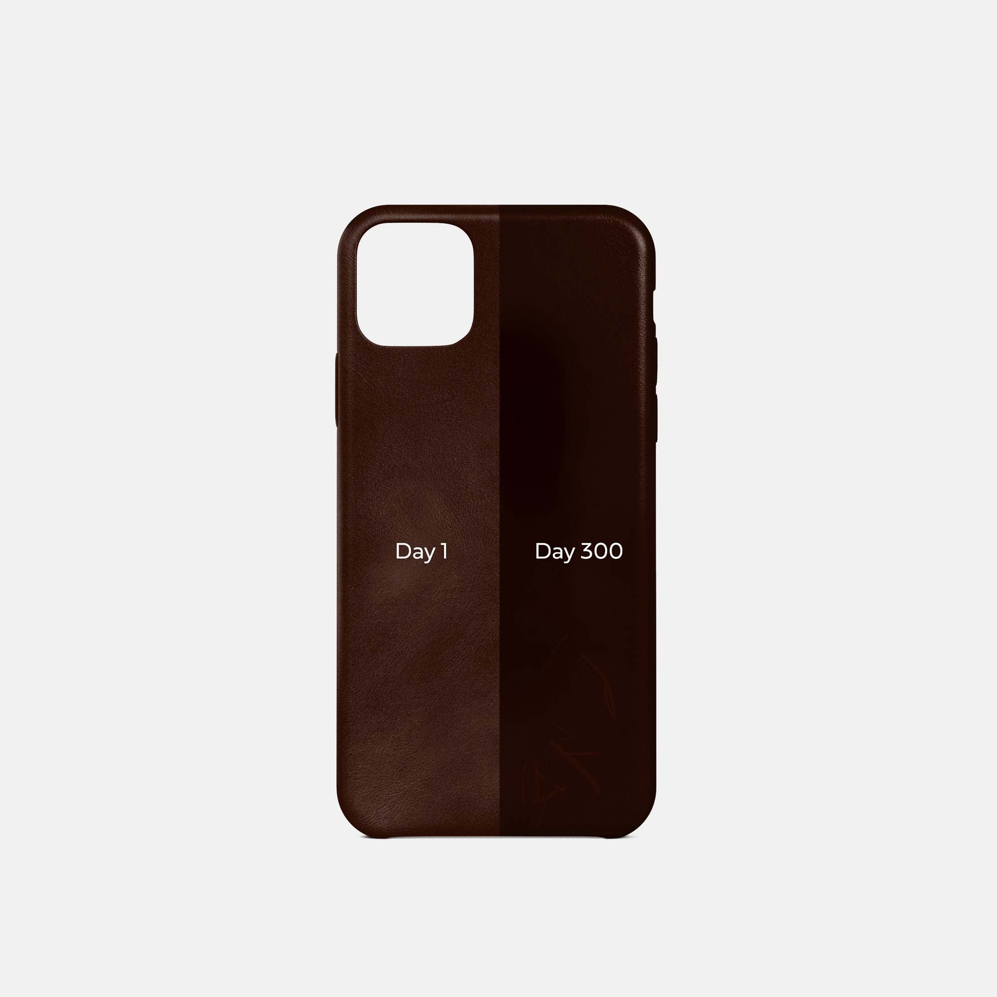 Leather iPhone 12 Shell Case - Dark Brown - RYAN London