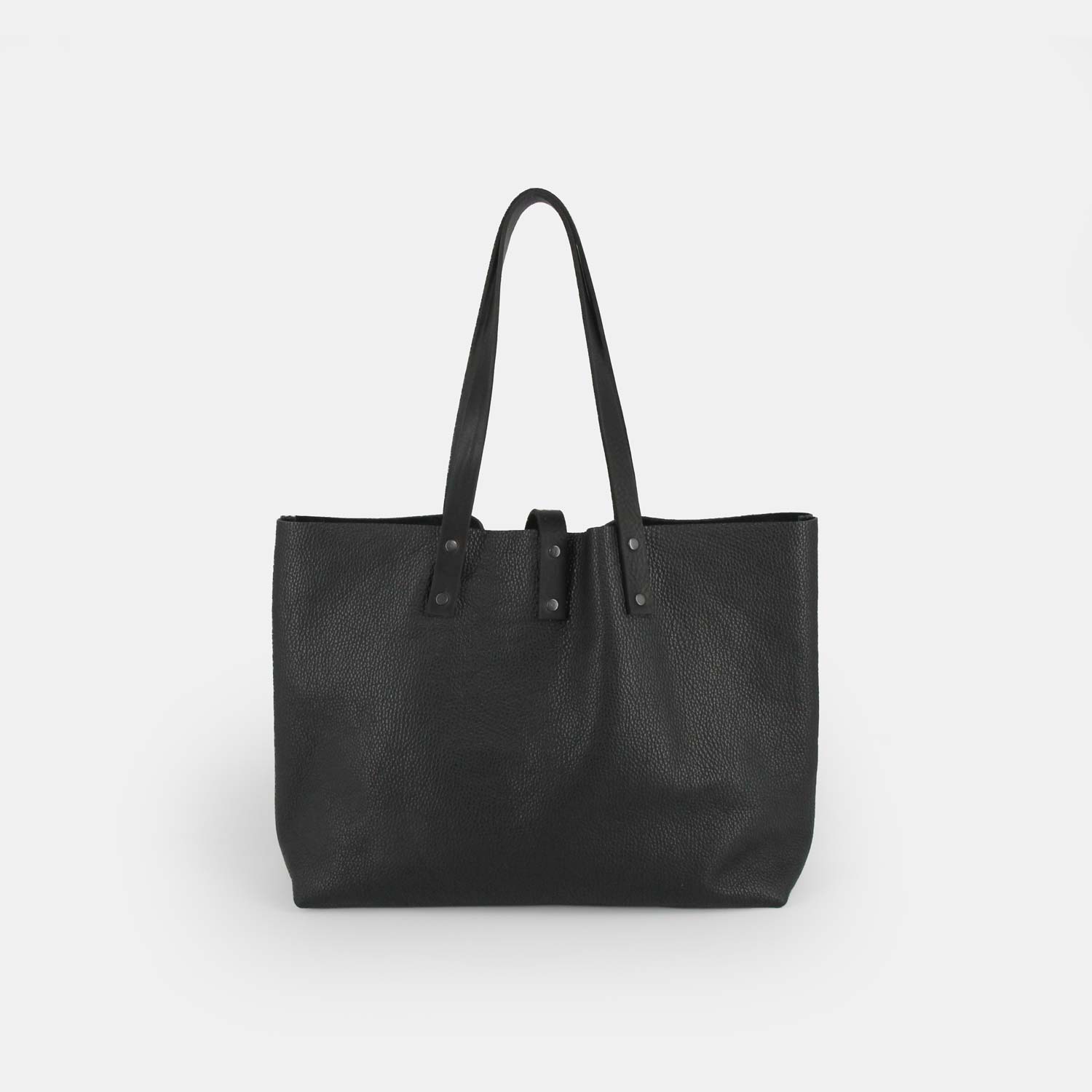 Soft Italian Leather Tote - Black - RYAN London