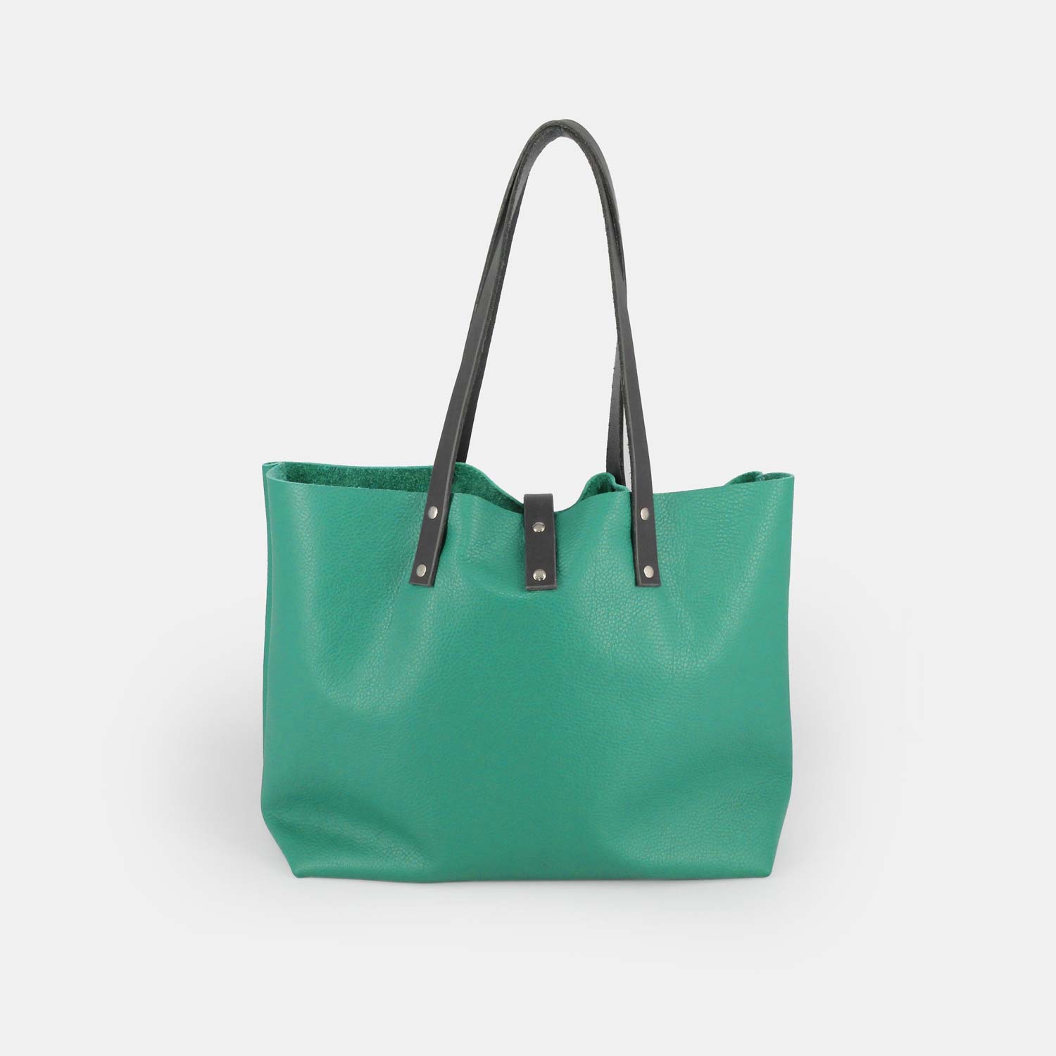 Soft Italian Leather Tote - Green - RYAN London