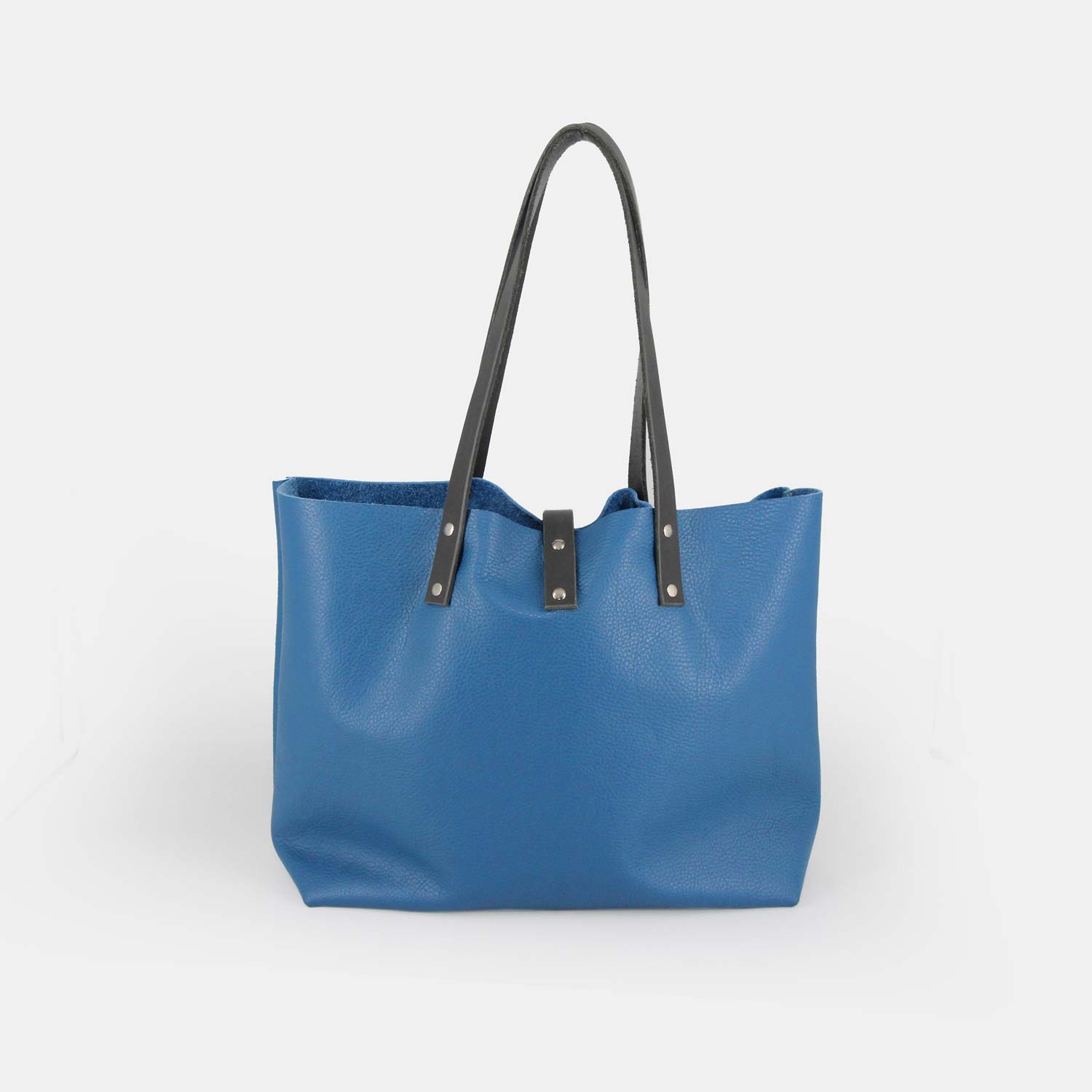 Soft Italian Leather Tote - Turquoise Blue - RYAN London