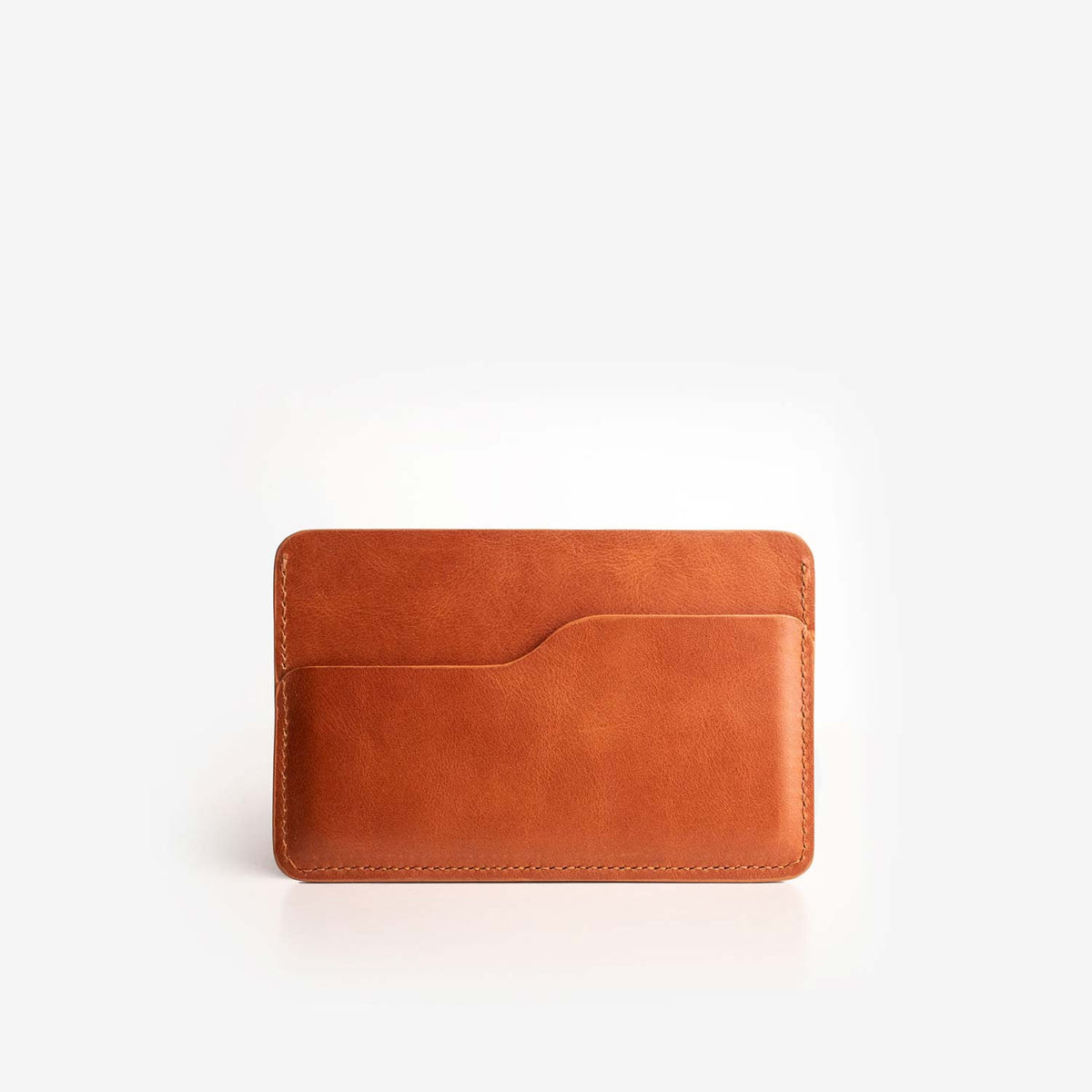 Leather Slim Cardholder - Saddle Brown - RYAN London