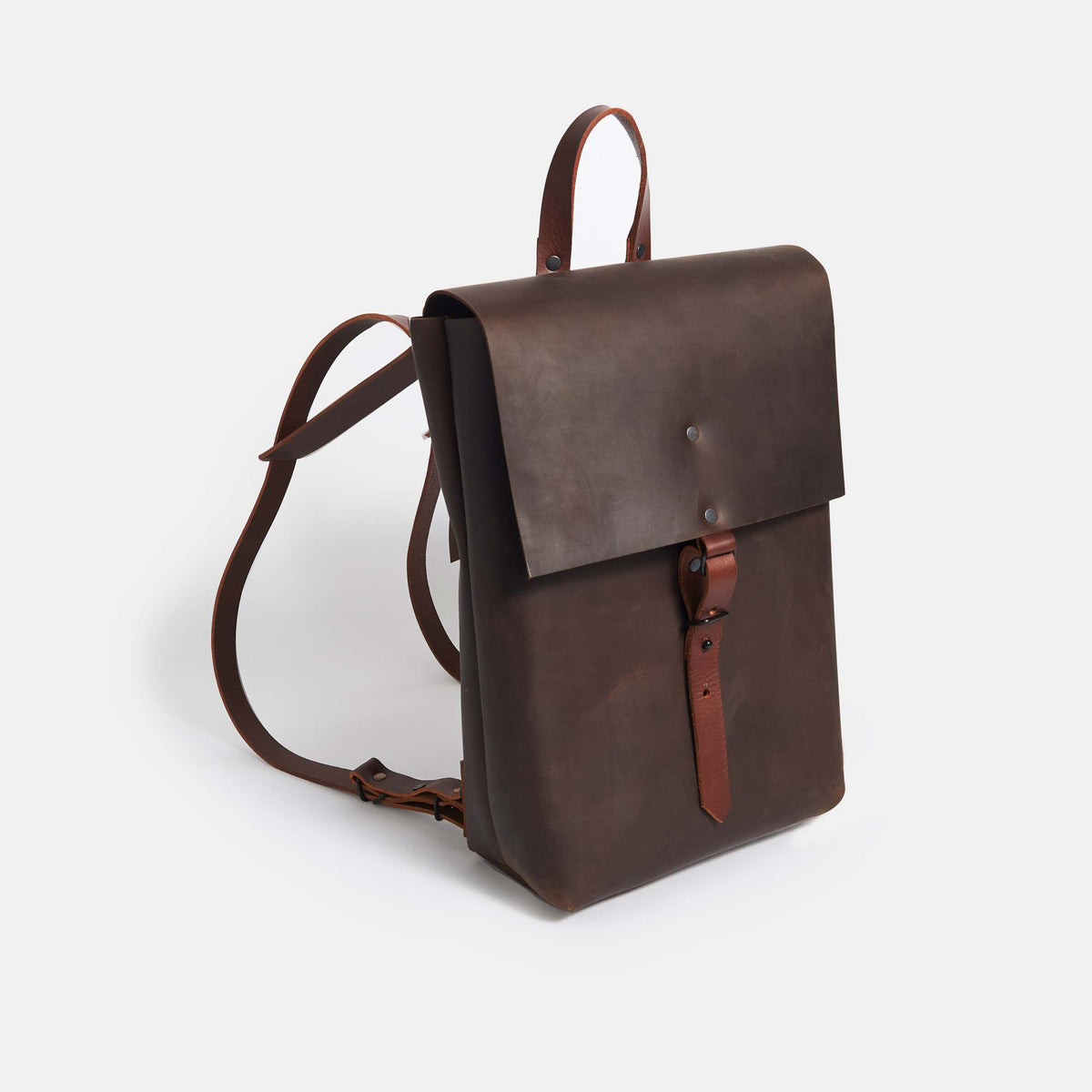 Leather Backpack - Dark Brown - RYAN London