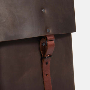 Leather Backpack - Dark Brown