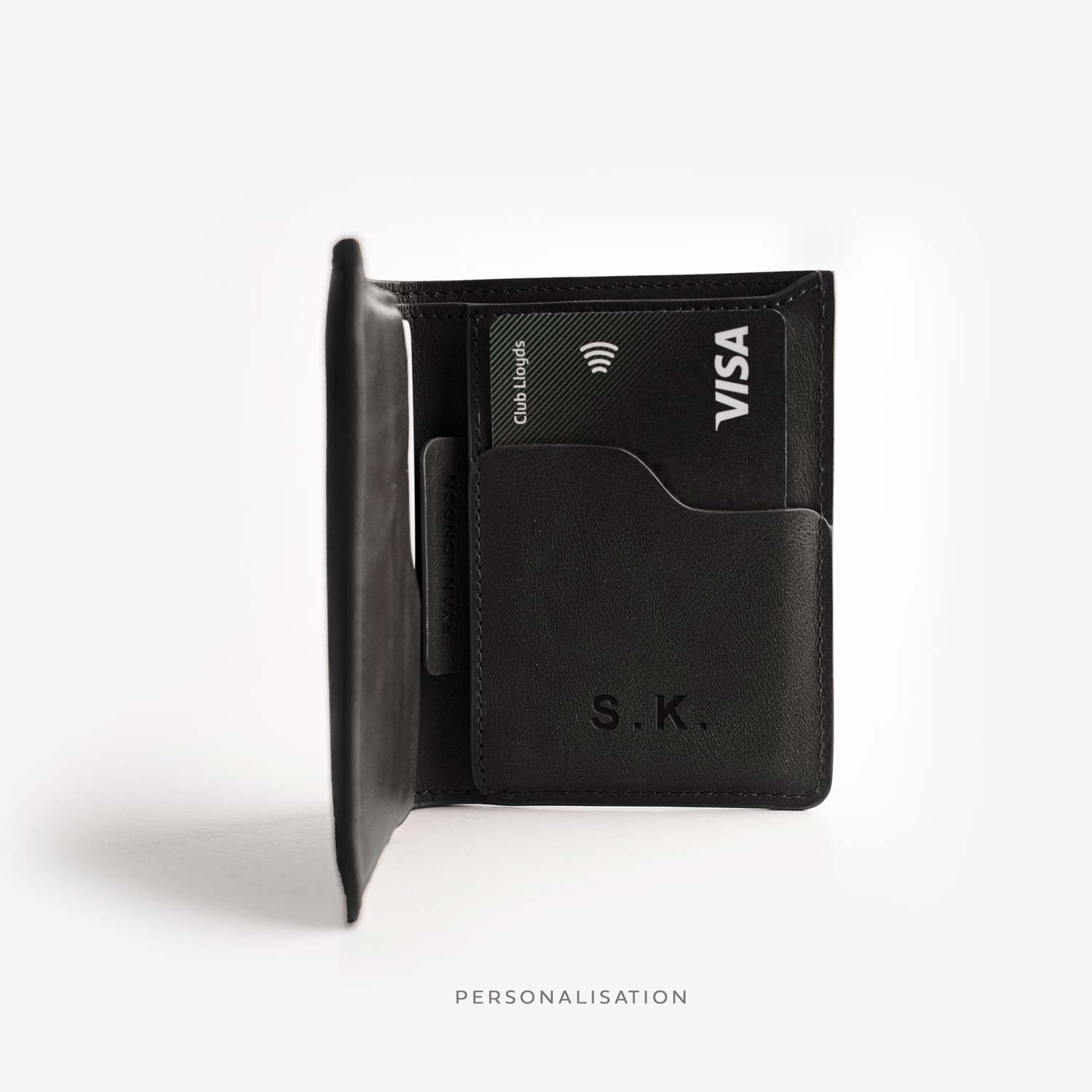 Super Slim Bi-fold wallet - Black - RYAN London