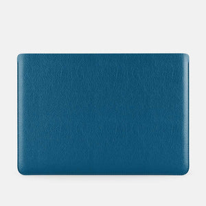 Luxury Leather Macbook Pro 13" Sleeve - Turquoise Blue and Orange