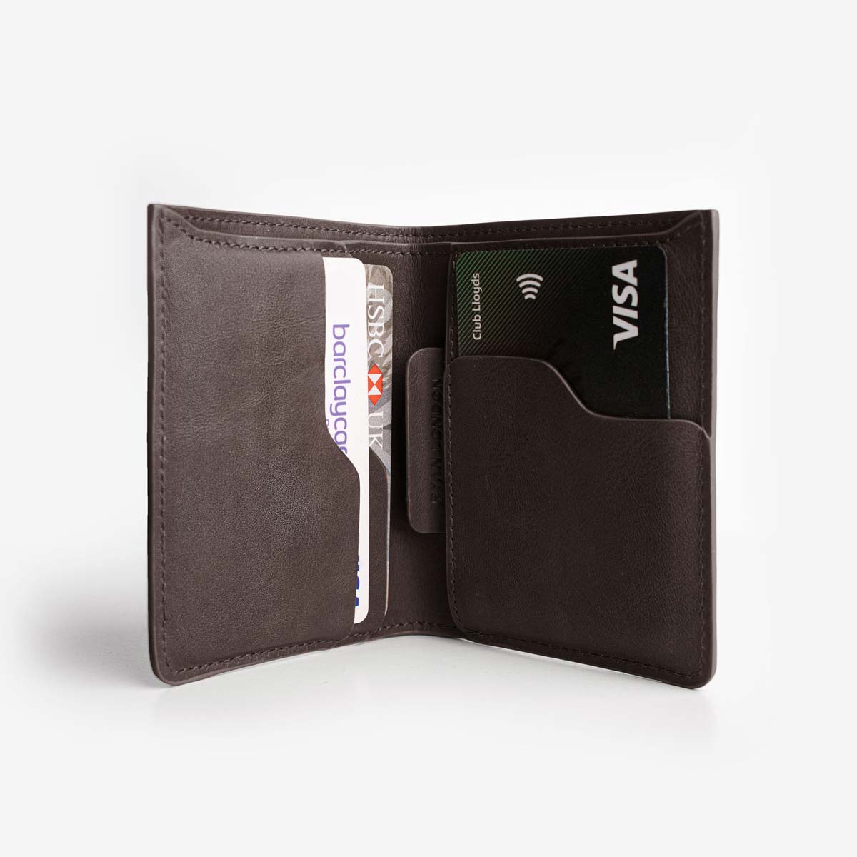 Super Slim Bi-fold wallet - Dark Brown - RYAN London