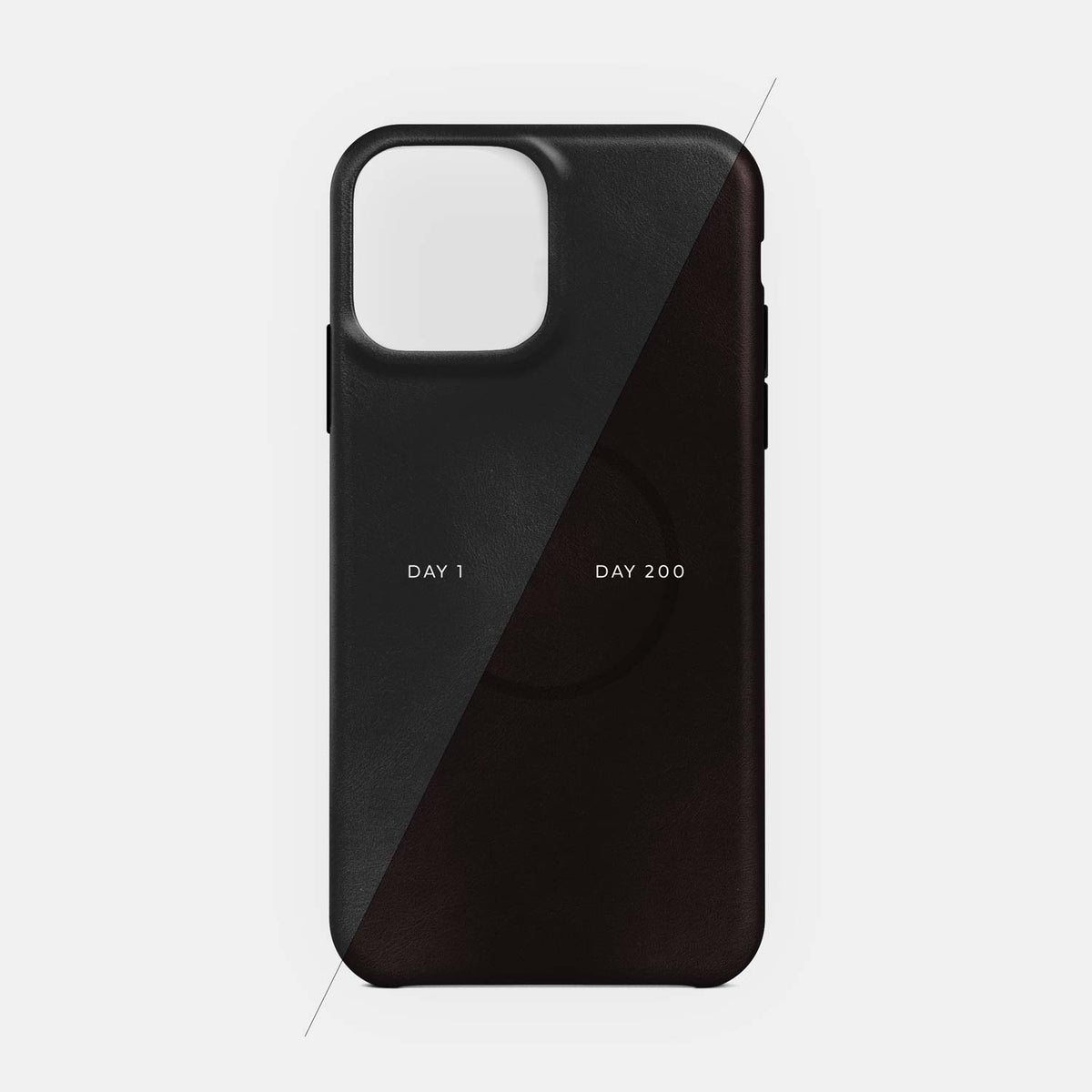 Leather iPhone 13 mini Shell Case, MagSafe - Black - RYAN London