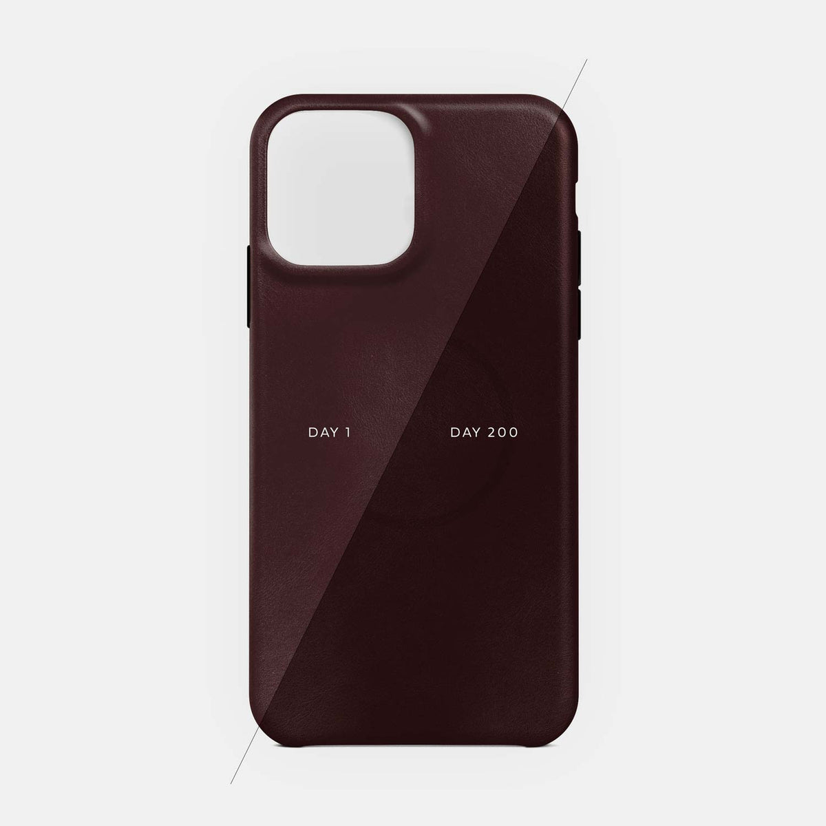 Leather iPhone 13 mini Shell Case, MagSafe - Dark Brown - RYAN London