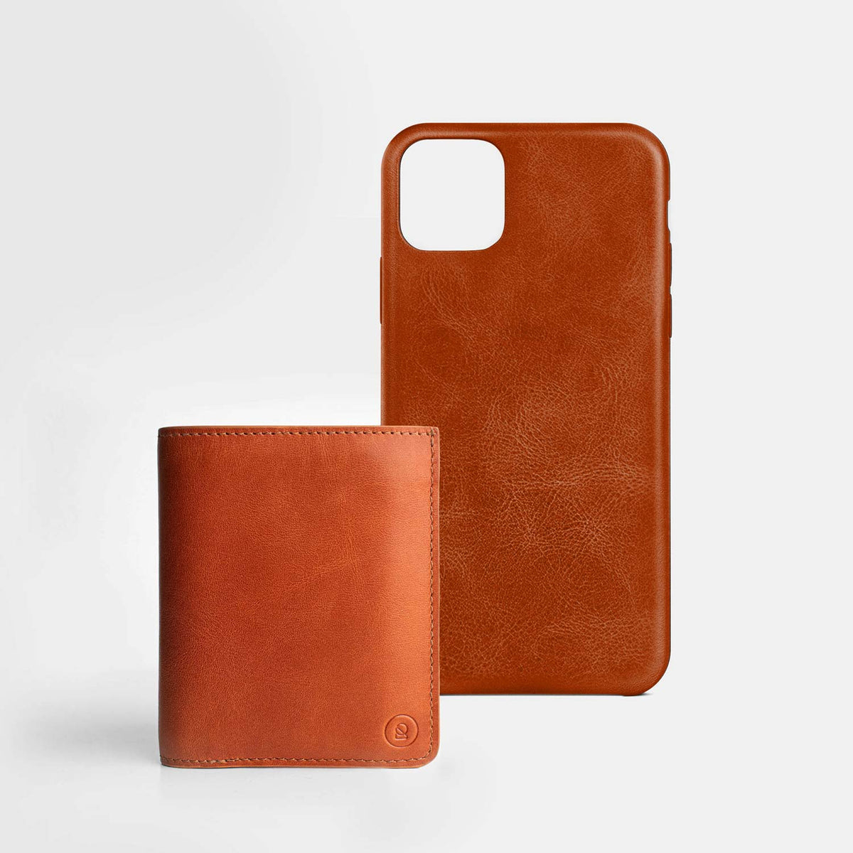Leather iPhone 12 mini Shell Case - Saddle Brown - RYAN London