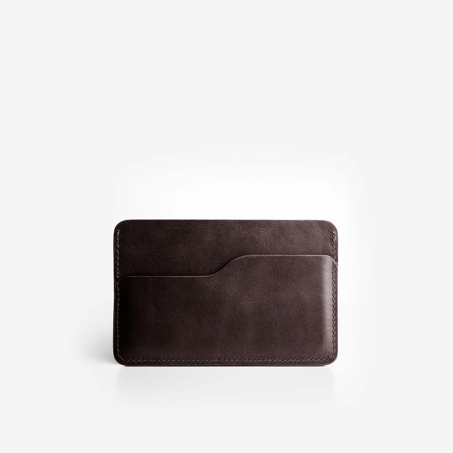 Leather Slim Cardholder - Dark Brown - RYAN London