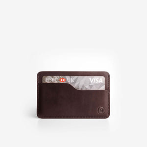 Leather Slim Cardholder - 3 Slots - Dark Brown