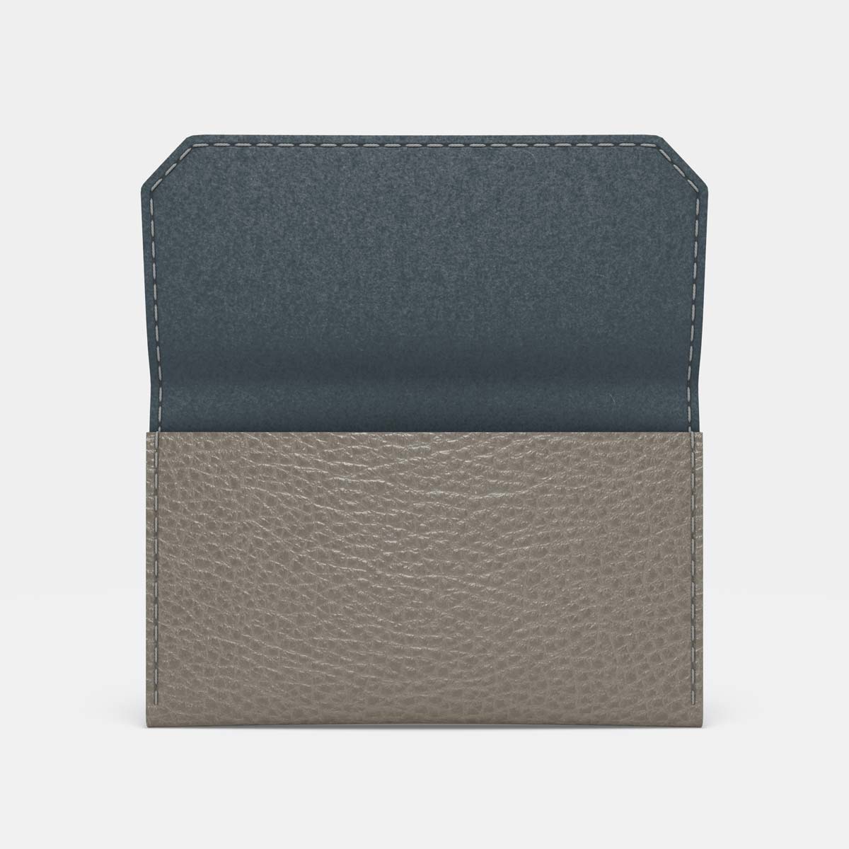 Leather Carry all Wallet - Grey and Grey - RYAN London
