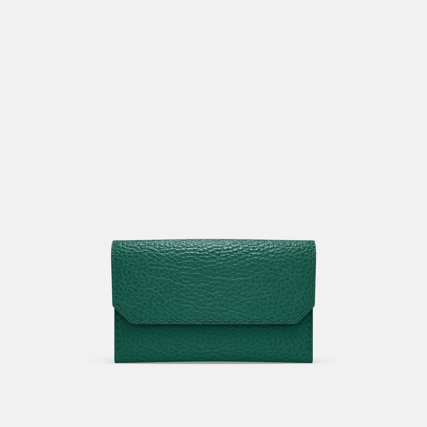 Leather Carry-all Wallet - Avocado Green and Orange - RYAN London