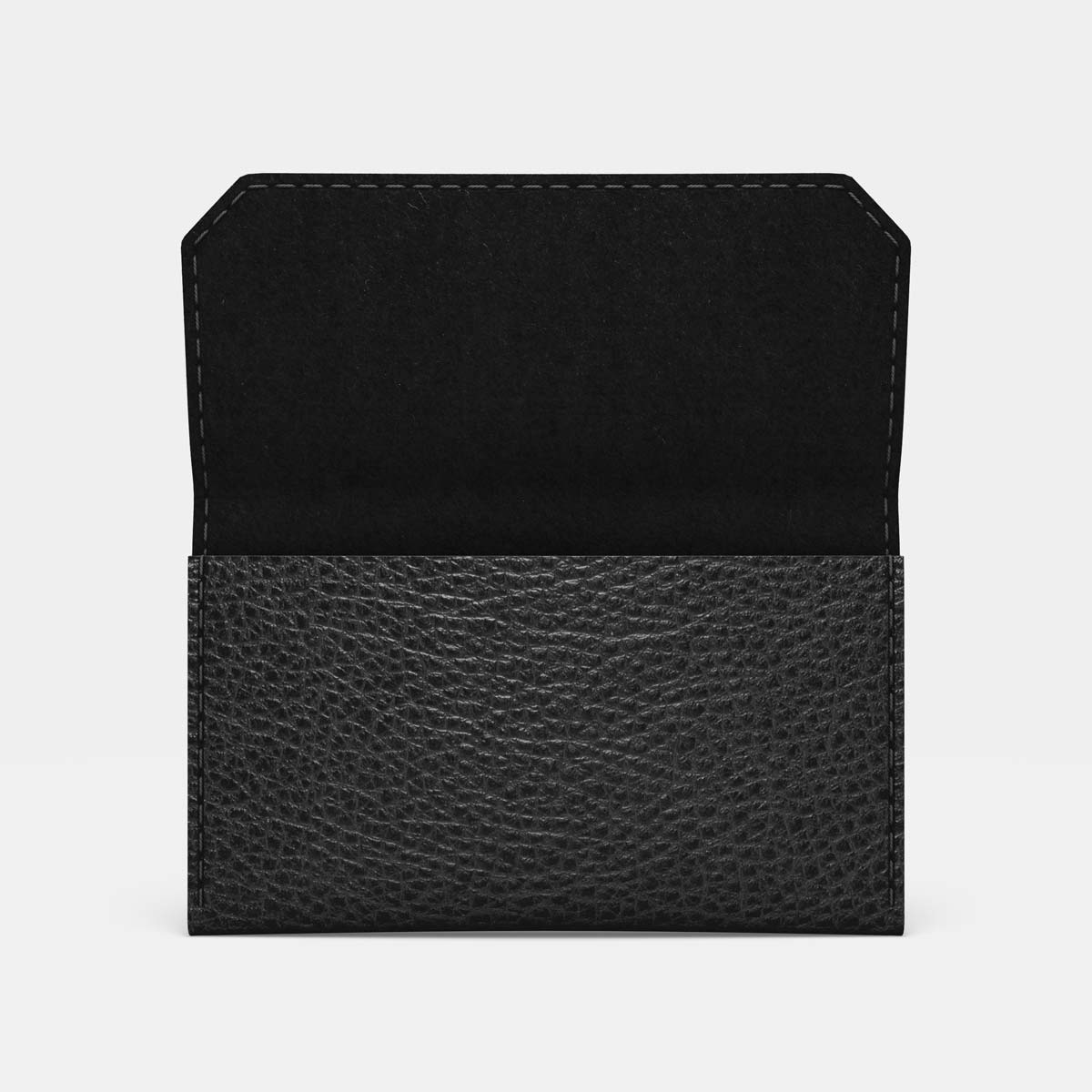 Leather Carry-all Wallet - Black and Black - RYAN London