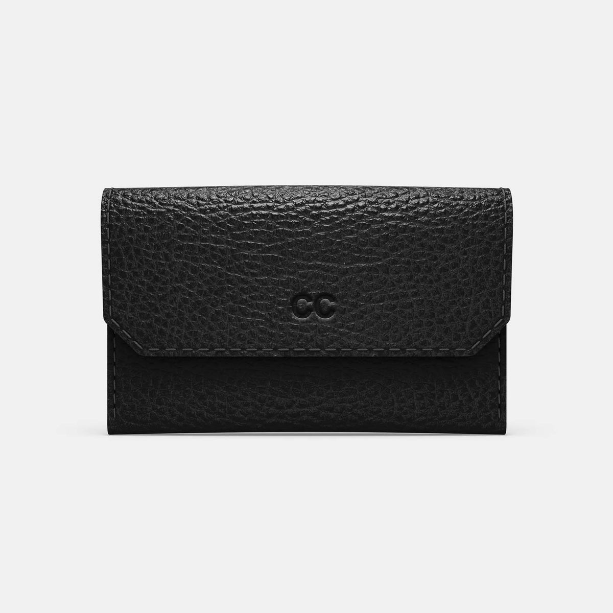 Leather Carry-all Wallet - Black and Black - RYAN London