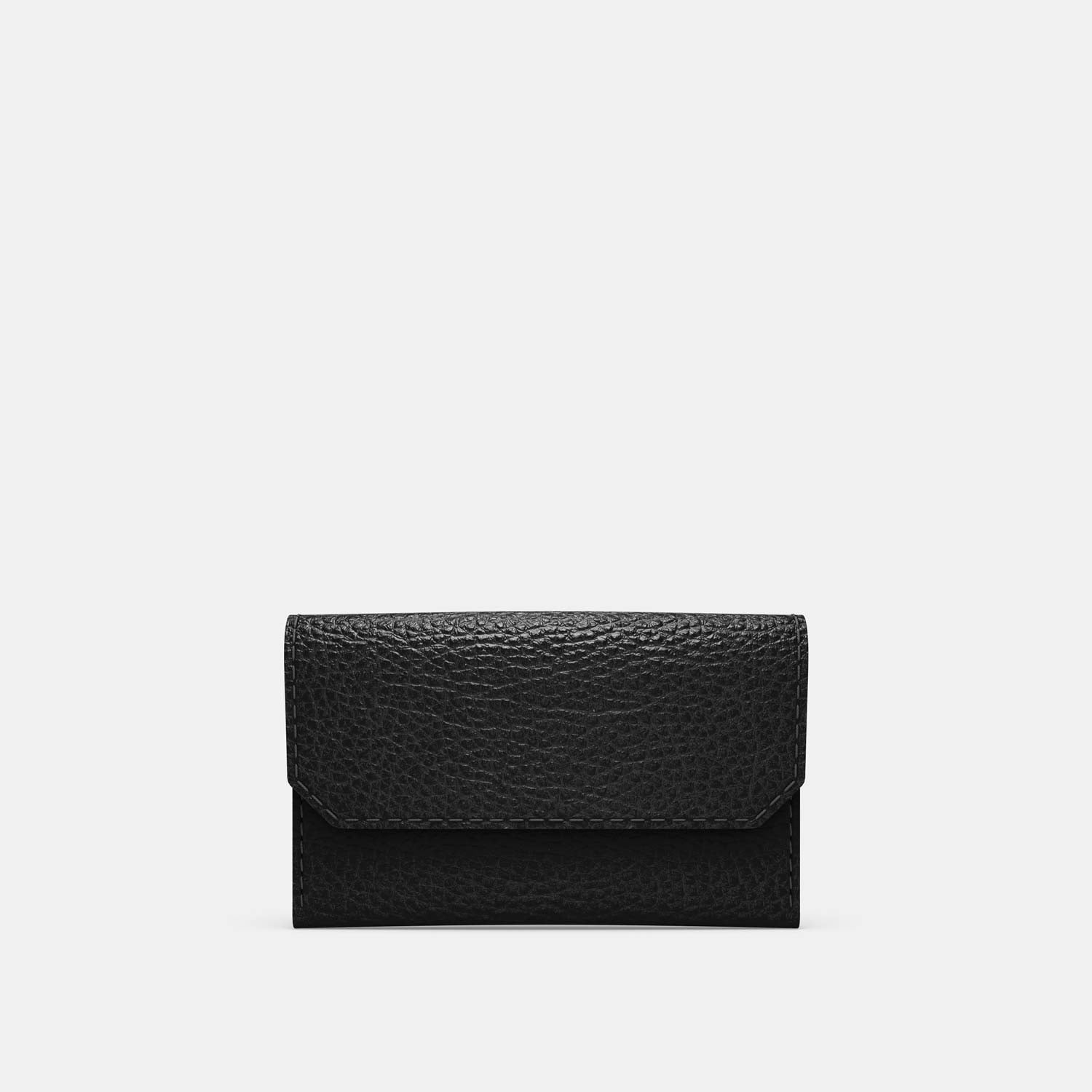 Leather Carry-all Wallet - Black and Black - RYAN London