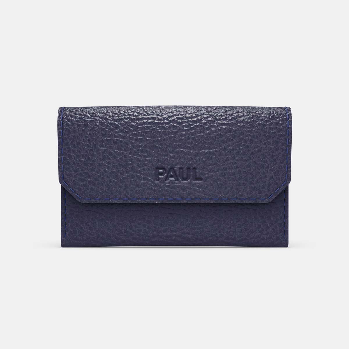 Leather Carry-all Wallet - Navy Blue and Mint - RYAN London