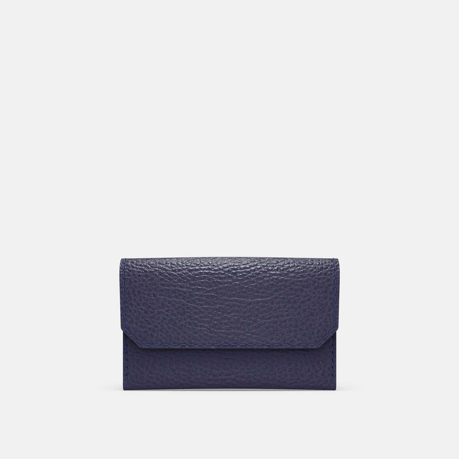 Leather Carry-all Wallet - Navy Blue and Mint - RYAN London