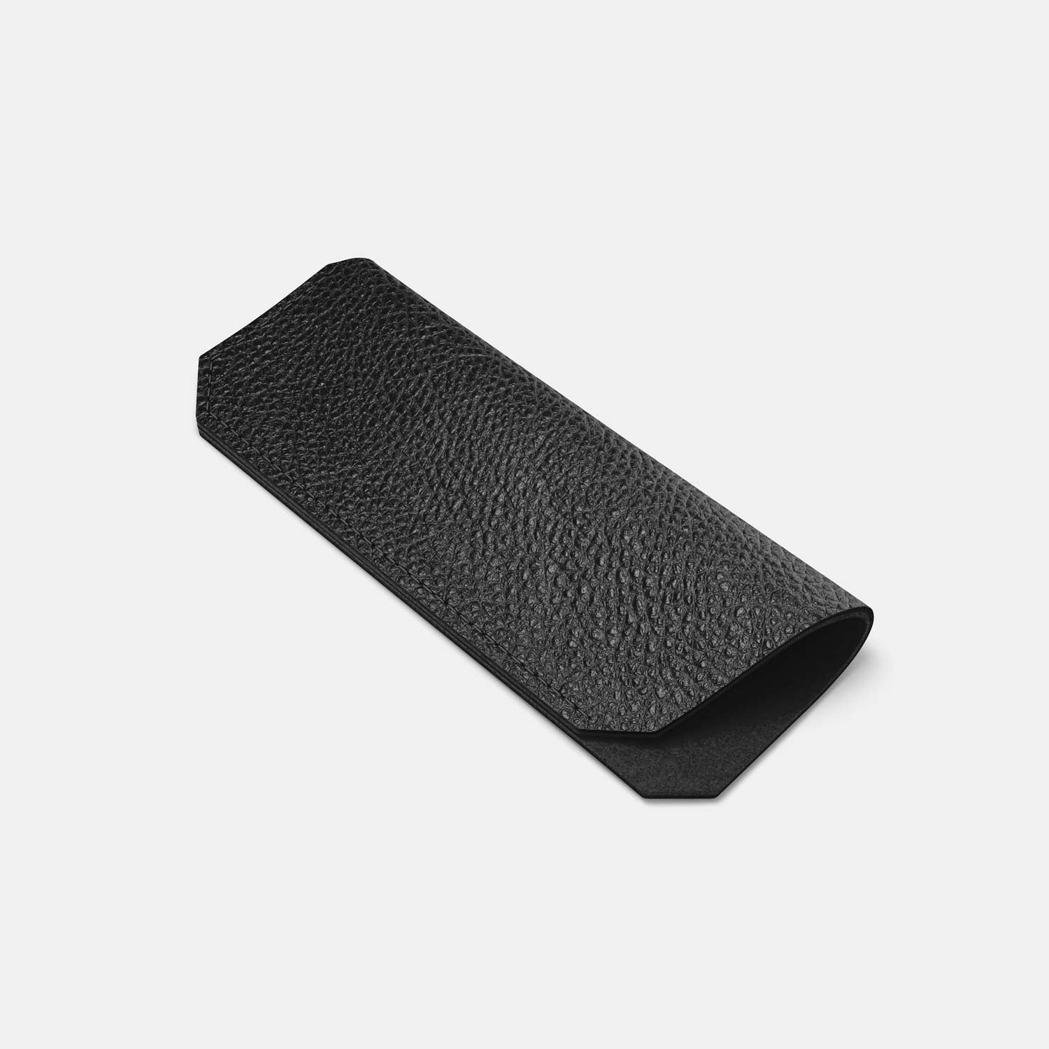 Leather Glasses case - Black and Black - RYAN London