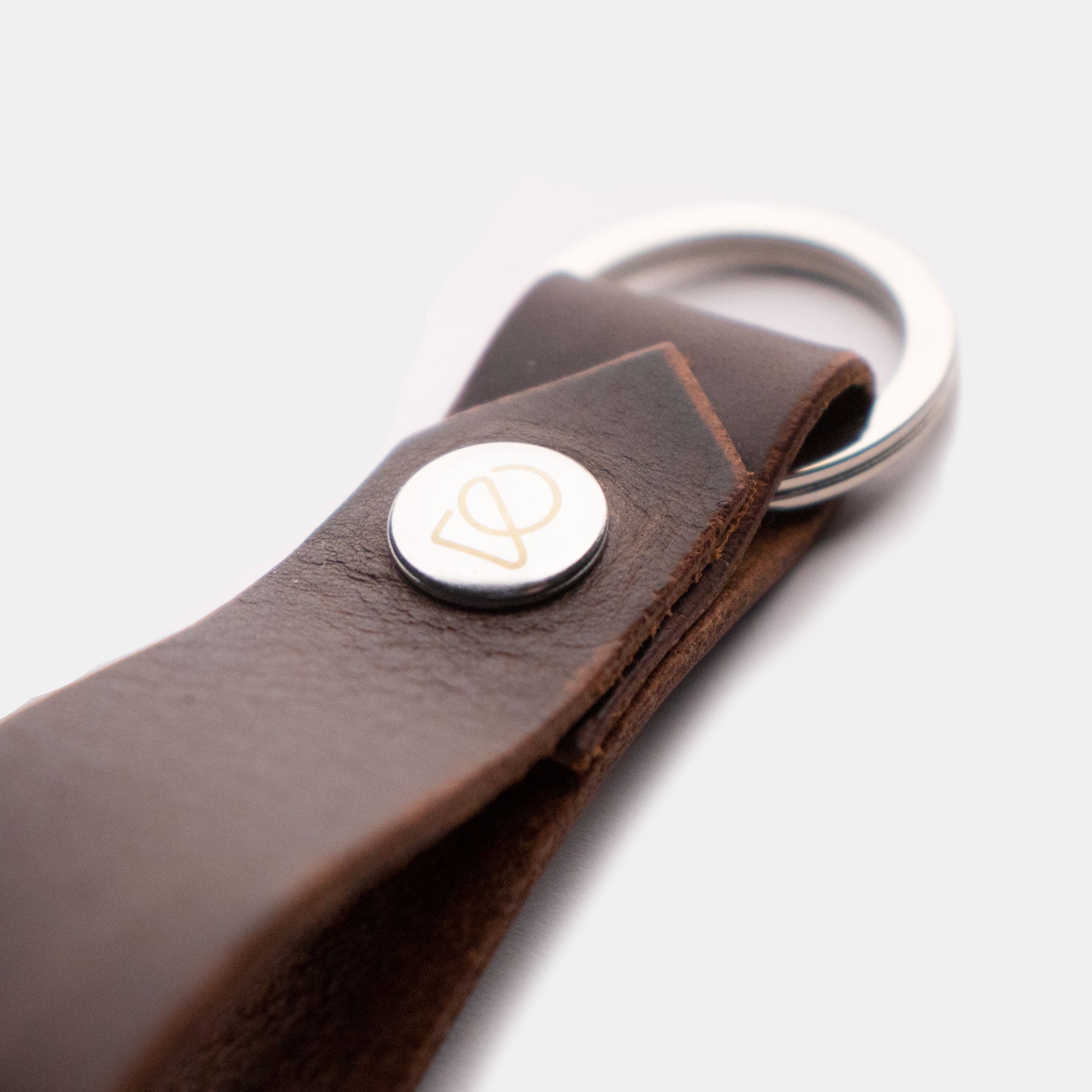 Leather Key Fob - Dark Brown - RYAN London