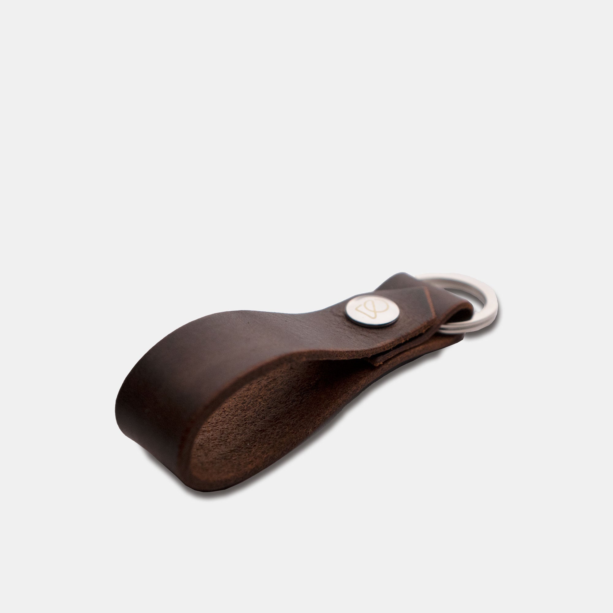 Leather Key Fob - Dark Brown - RYAN London