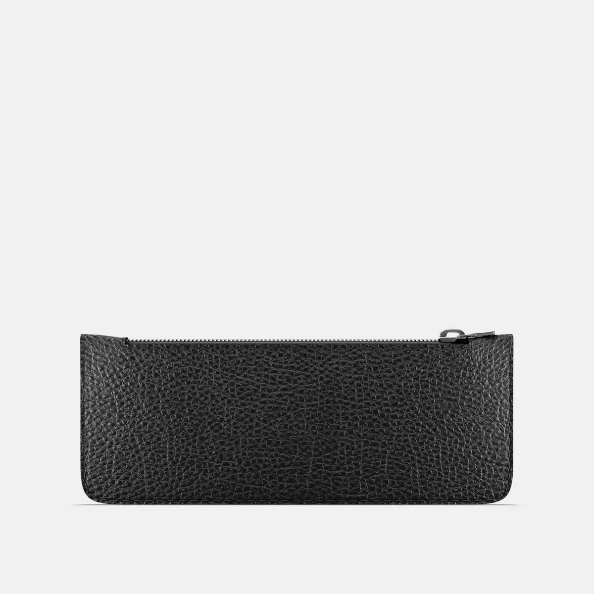 Leather Pencil Case - Black and Black - RYAN London