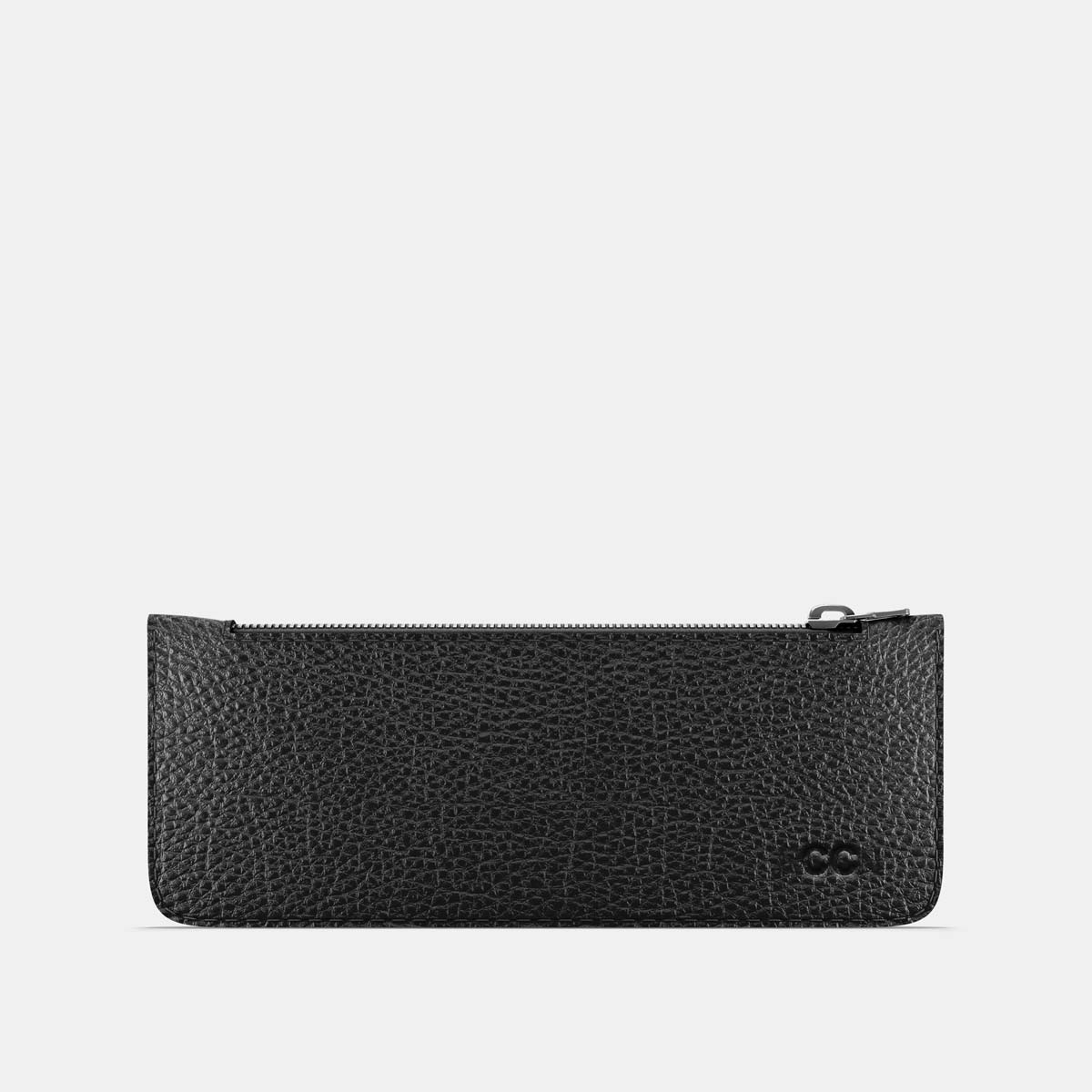 Leather Pencil Case - Black and Black - RYAN London