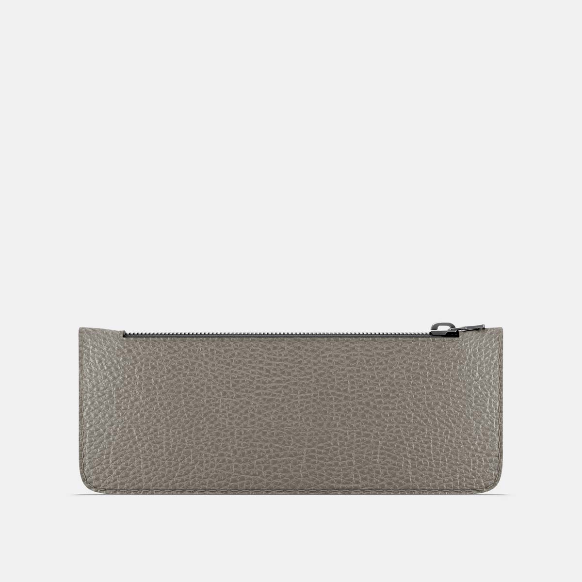 Leather Pencil Case - Grey and Grey - RYAN London