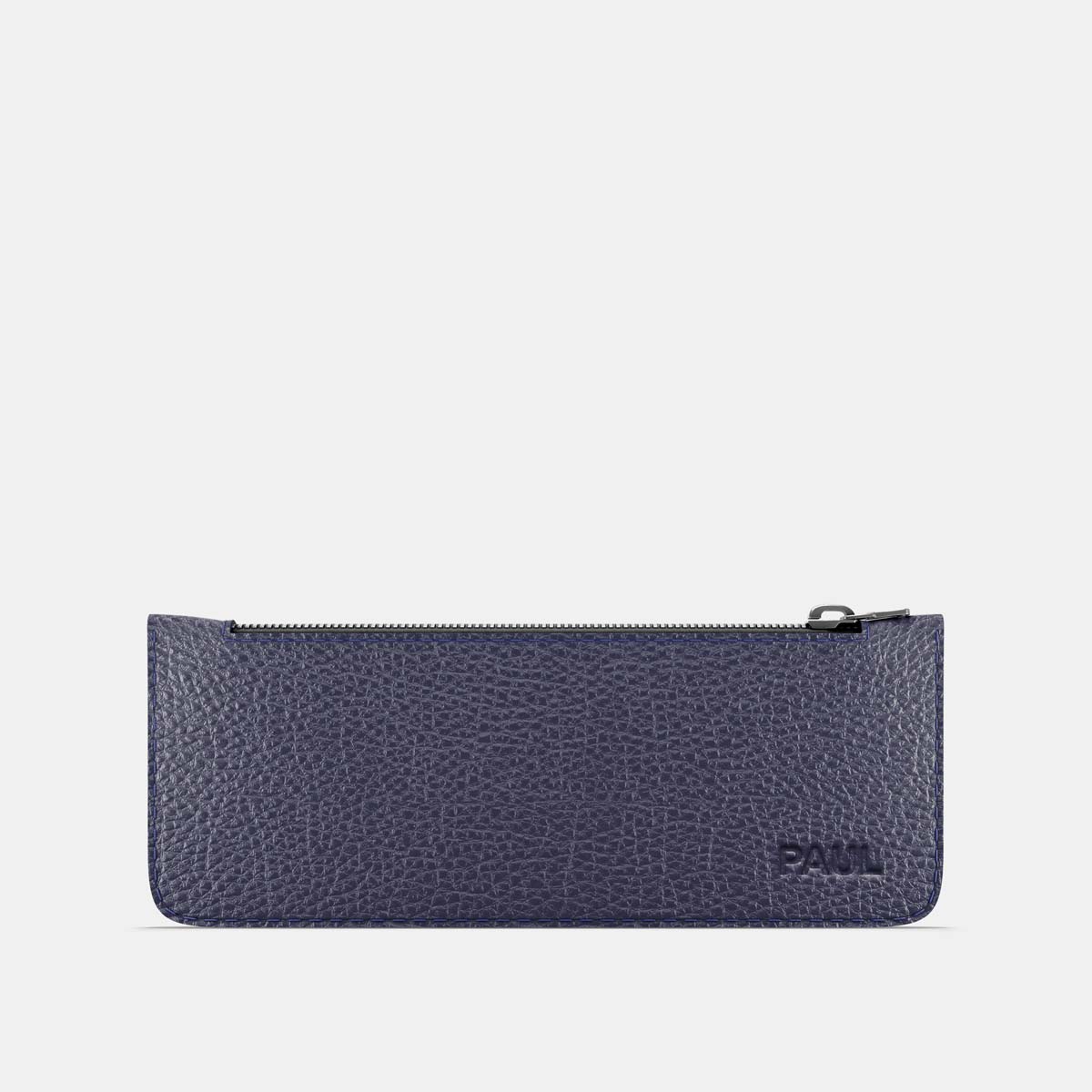 Leather Pencil Case - Navy Blue and Mint - RYAN London