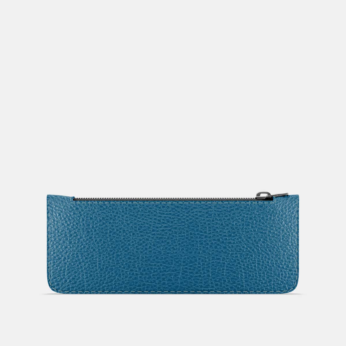Leather Pencil Case - Turquoise Blue and Orange - RYAN London