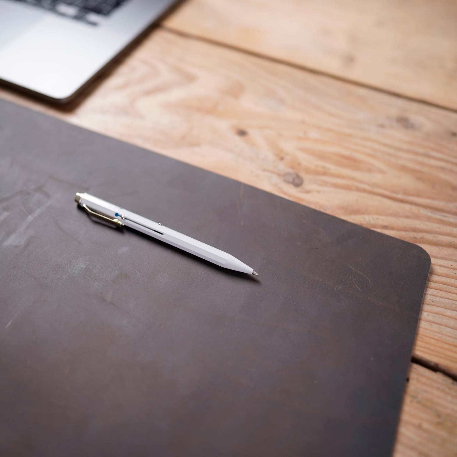 Leather Desk Mat - Dark Brown - RYAN London