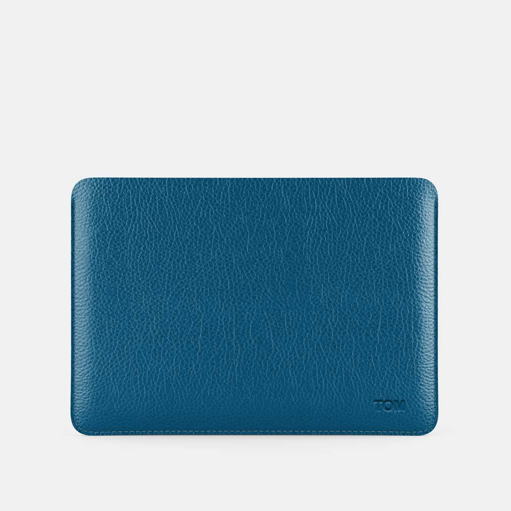 Leather iPad Pro 11" Sleeve - Turquoise Blue and Orange - RYAN London